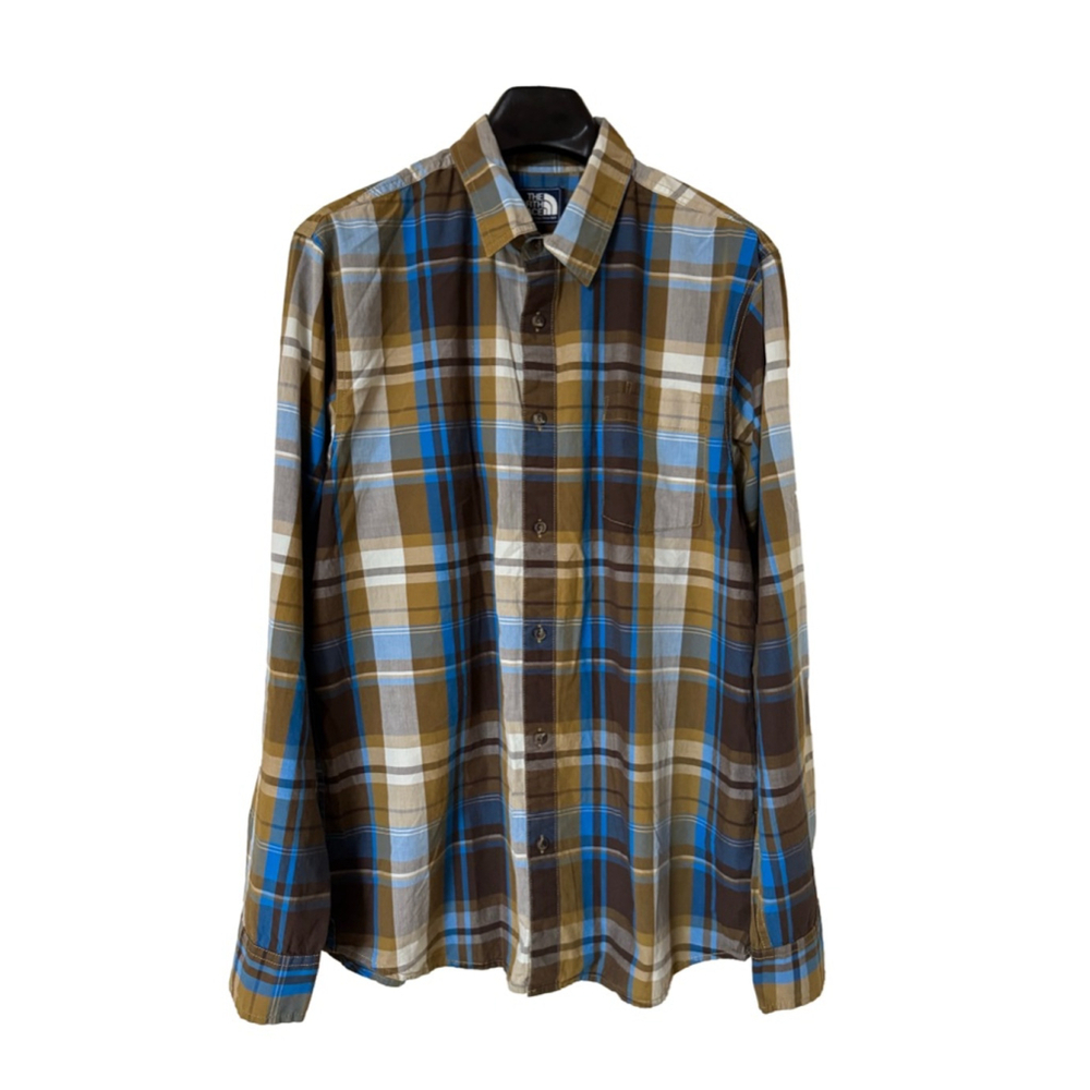 The North Face Men’s Multicolor Plaid Long Sleeve Button Down Shirt Sz L